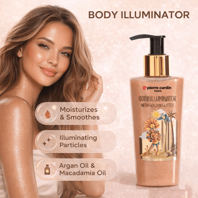 Pierre Cardin Paris Body Illuminator With Golden Glitter 120ml