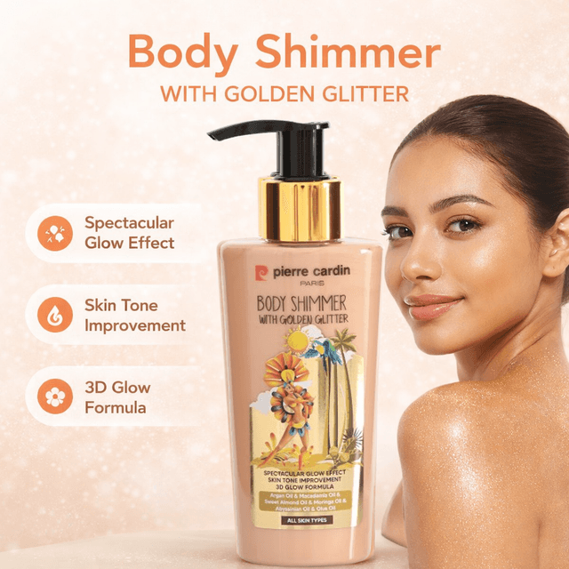 Pierre Cardin Body Shimmer With Golden Glitter 125ml