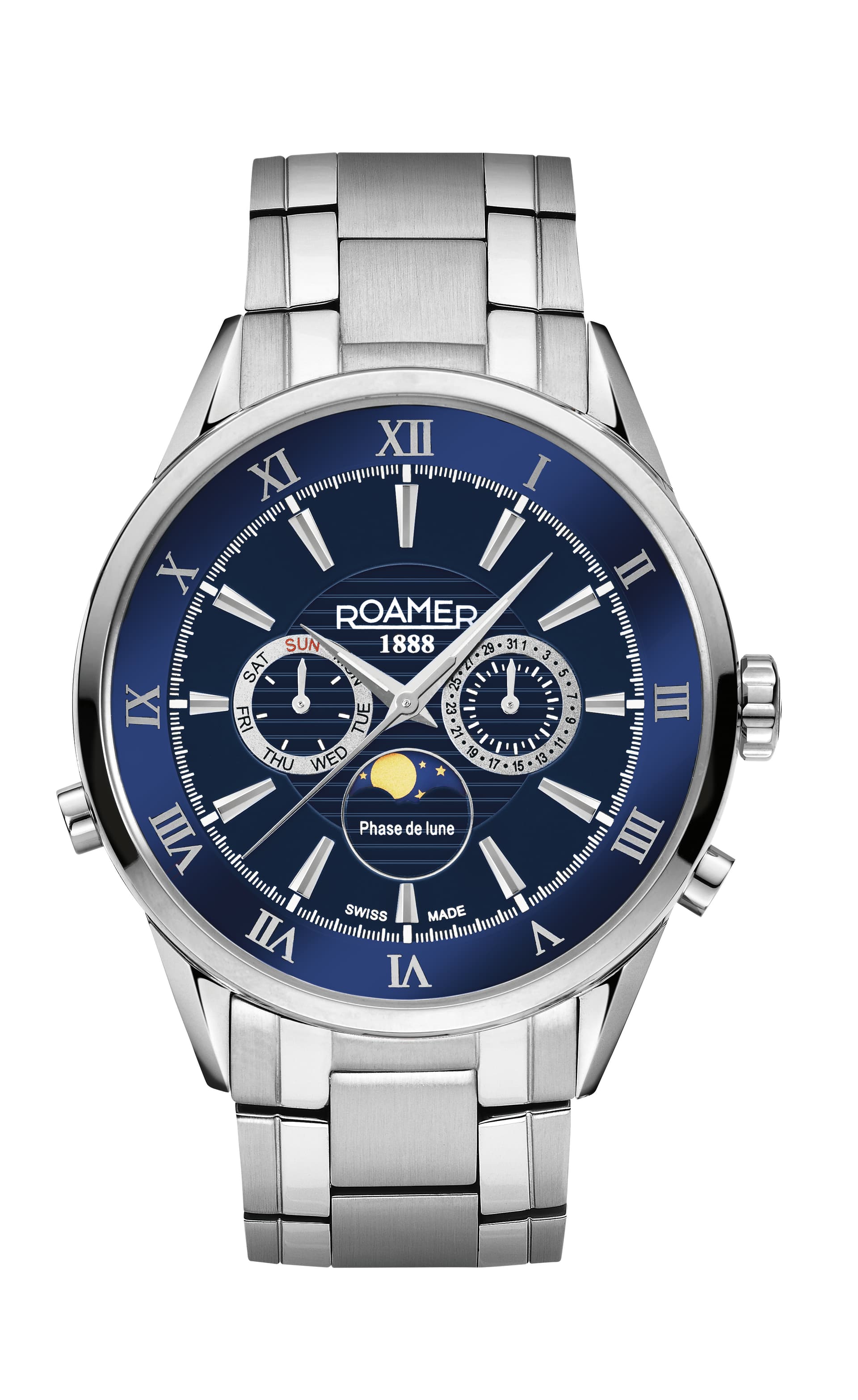 Roamer Gents Quartz Genuine Leather Watch 508821 41 43 50 Blue