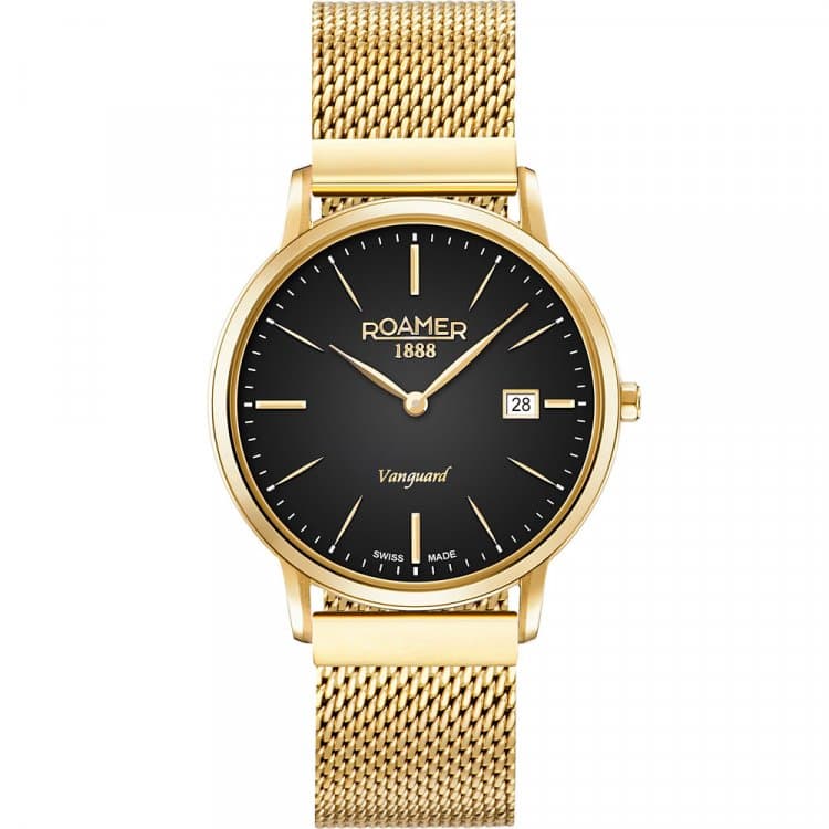 Roamer Gents Quartz Genuine Leather Watch 979809 48 55 90 Black