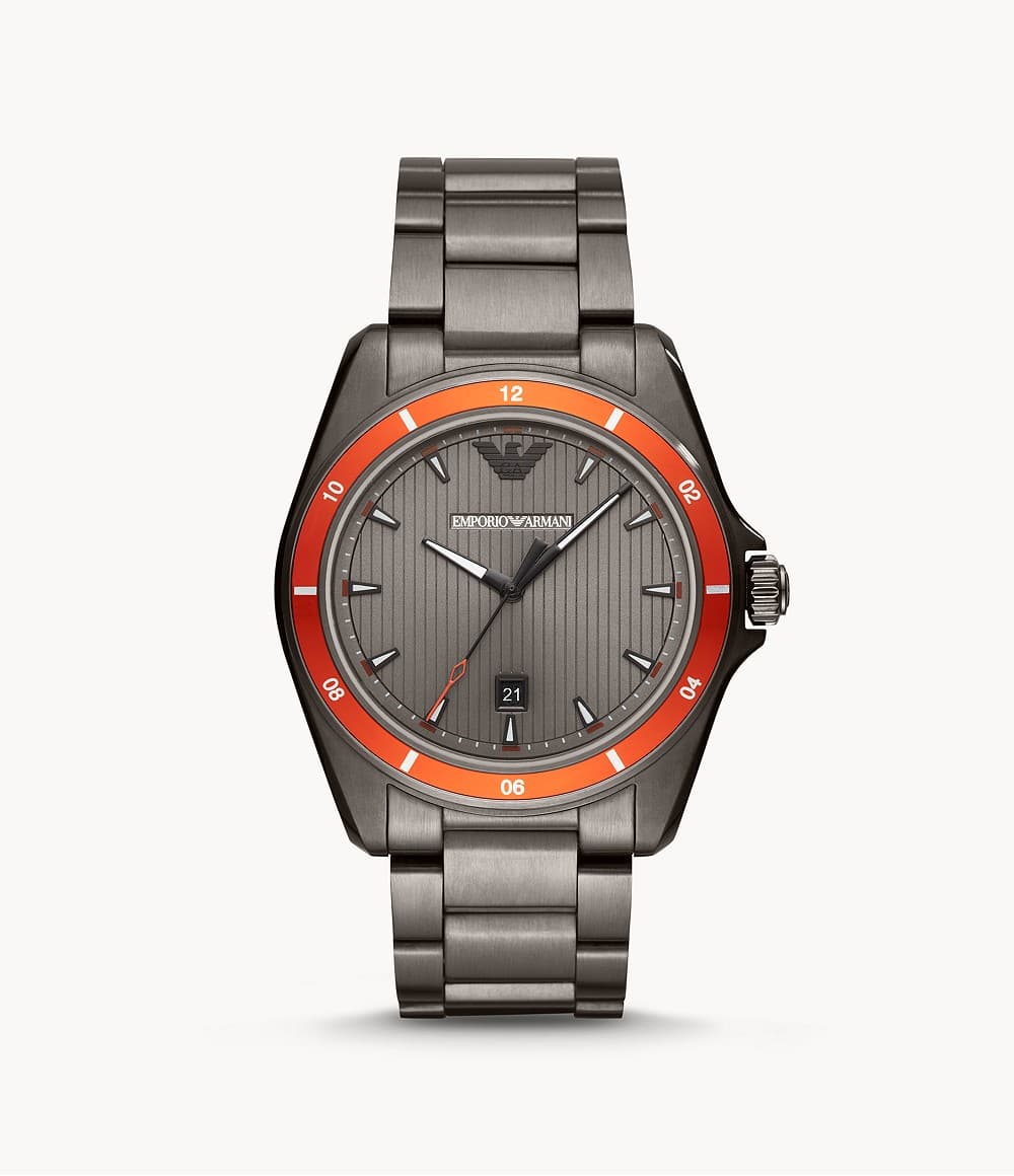 Emporio Armani Men’s Quartz Stainless Steel Grey Dial 44mm Watch AR11178