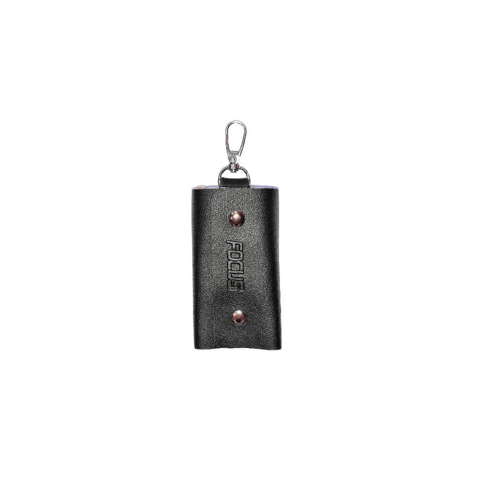 Key Chain Multi Key Holder with Leather Cover Black