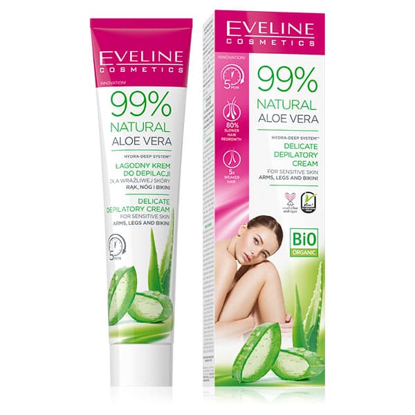 Eveline 99% Natural Aloe Vera Gentle Hair Removal Cream 125ml