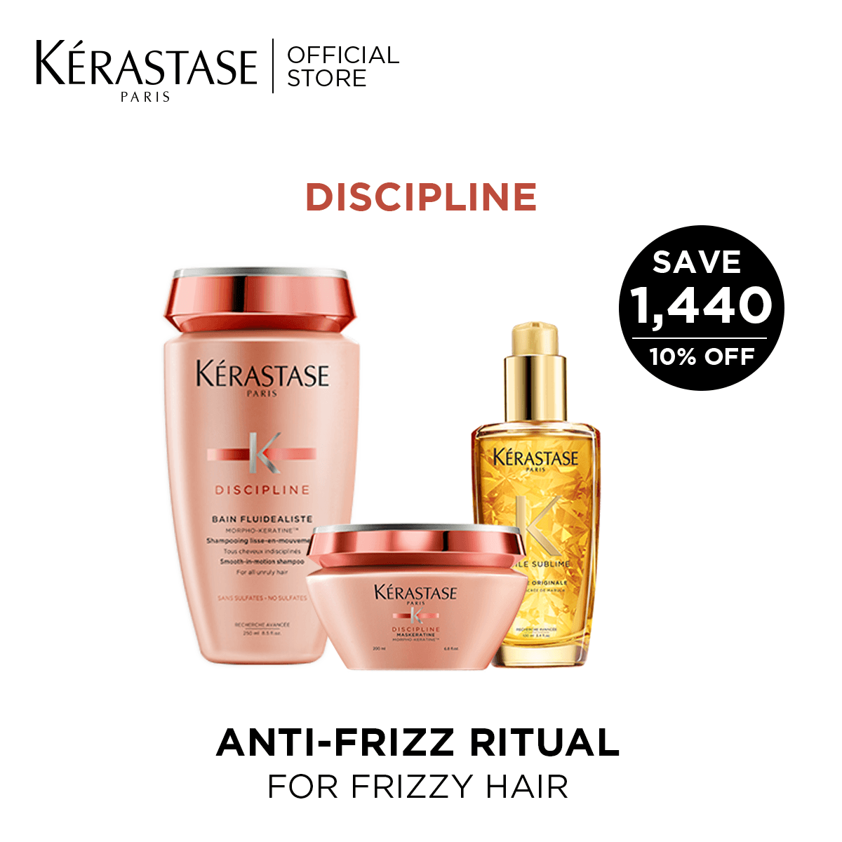 Kerastase 10% Off Discipline Bundle - For Frizzy & Unruly Hair