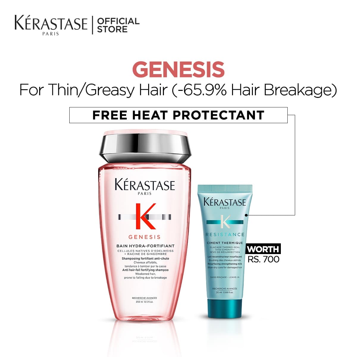 Genesis Thin for Anti Hairfall - Buy a Shampoo, Get Heat Protectant 20ml Free