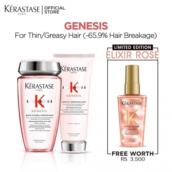 Genesis Thin for Anti Hairfall - Buy a Shampoo & Mask, Get Rose Elixir Oil Free