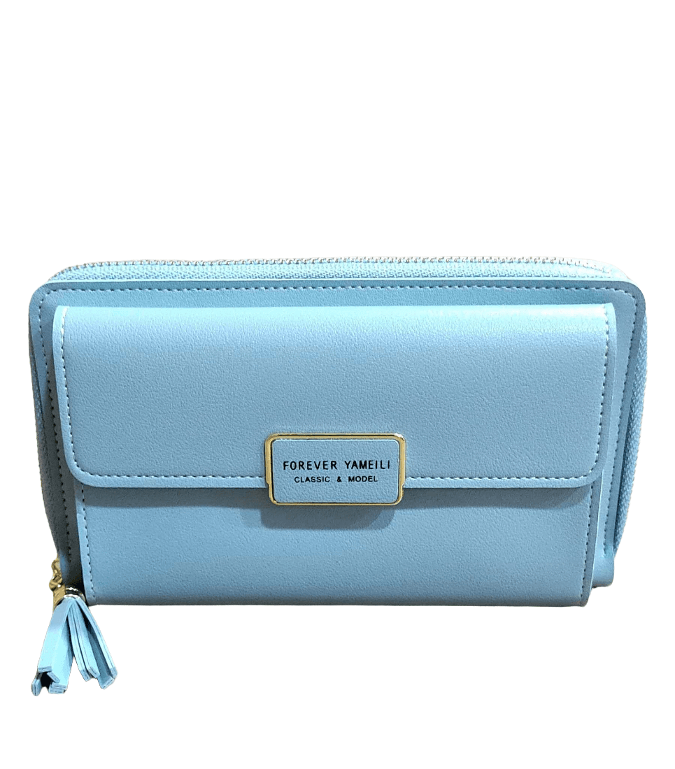 Ladies Leather Hand Pouch -Blue