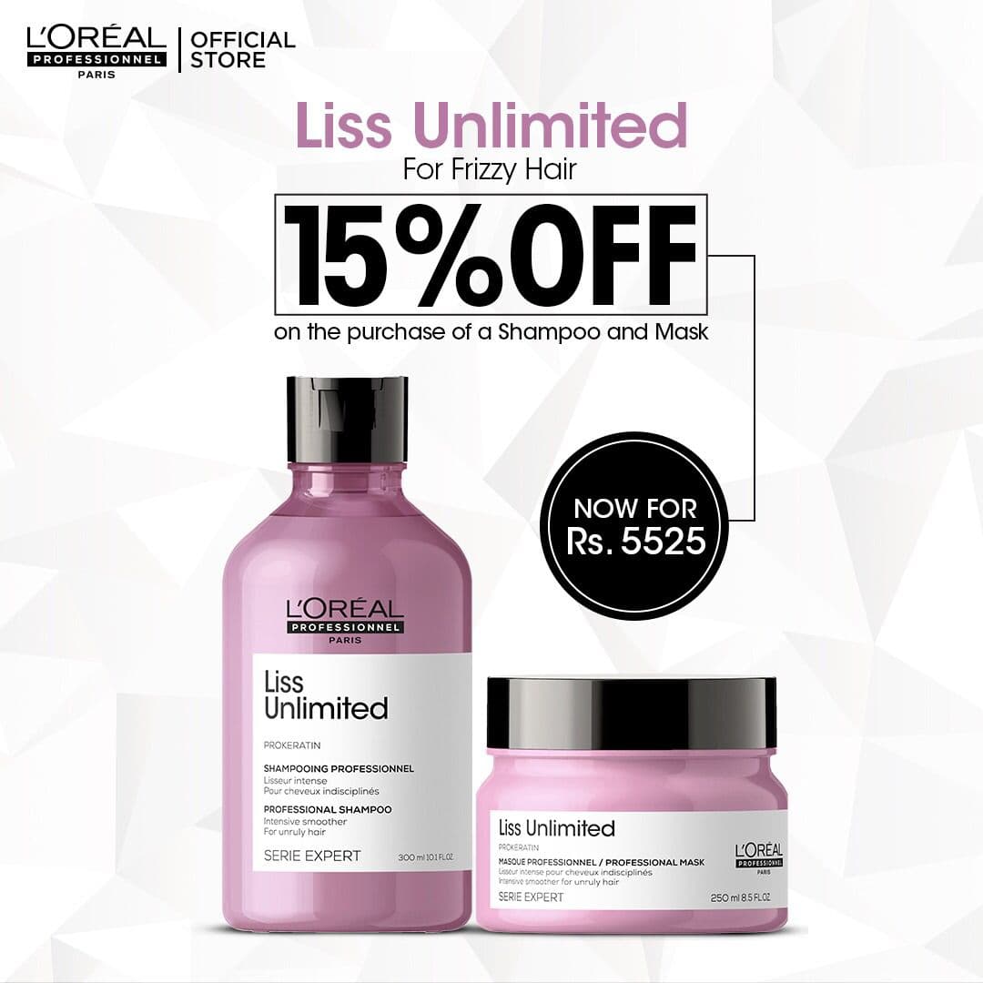 Liss Unlimited - Buy a Shampoo and Mask - Get 15% Off