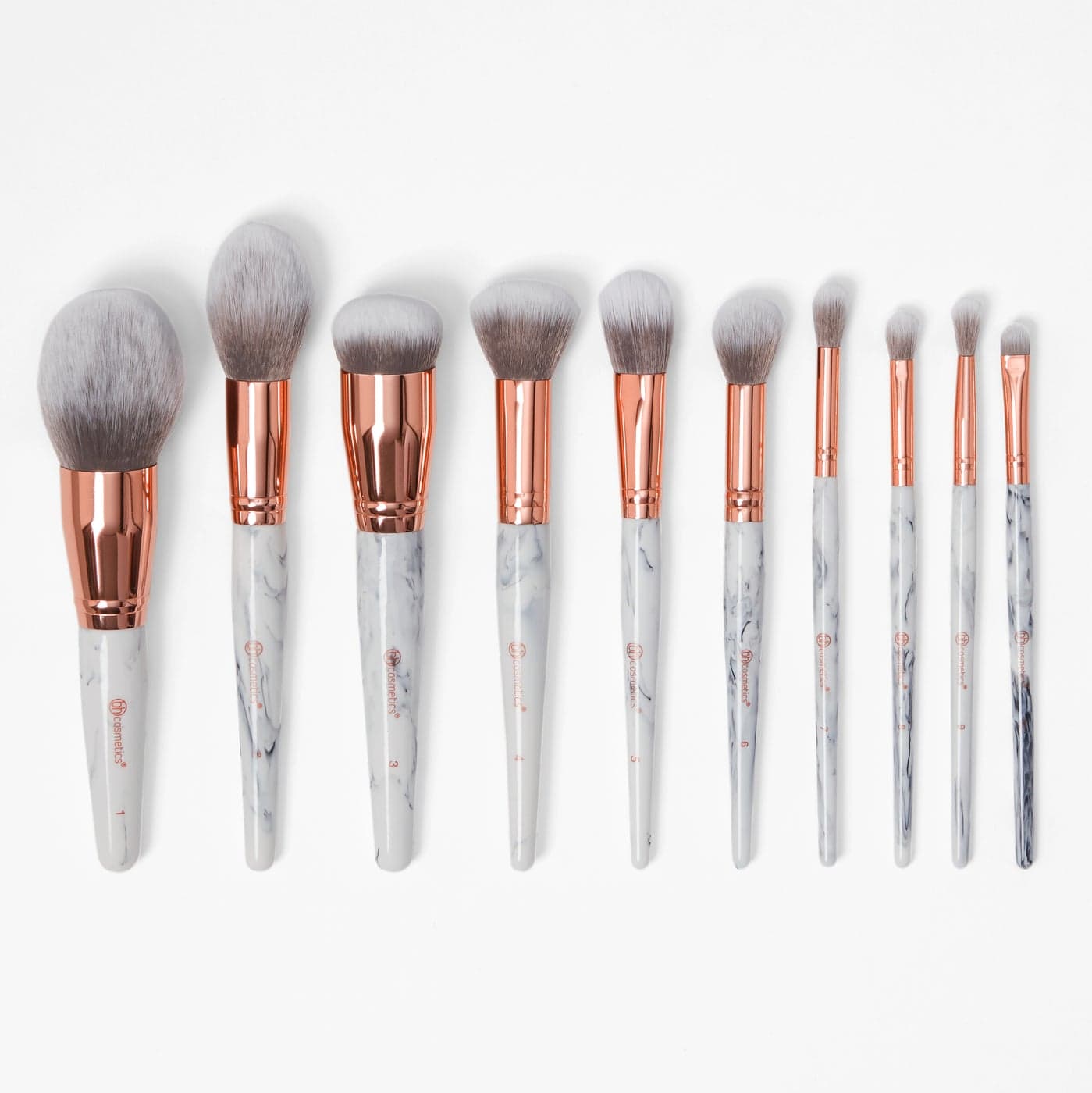 BH Cosmetics Marble Luxe 10 Piece Brush Set