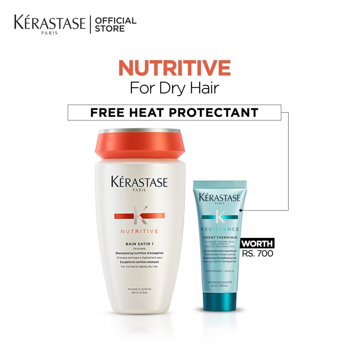 Nutritive for Dry Hair - Buy a Shampoo, Get Heat Protectant 20ml Free