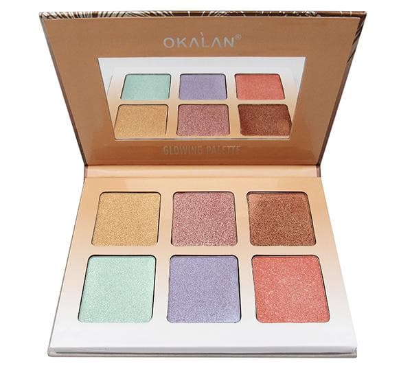 Okalan Glowing Palette Face Palette Shimmers Kit-3