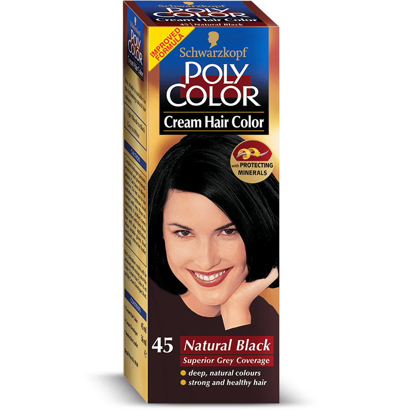 Stilllman's Poly Color Cream Hair Color with Liquid Oxidizer 45 Natural Black