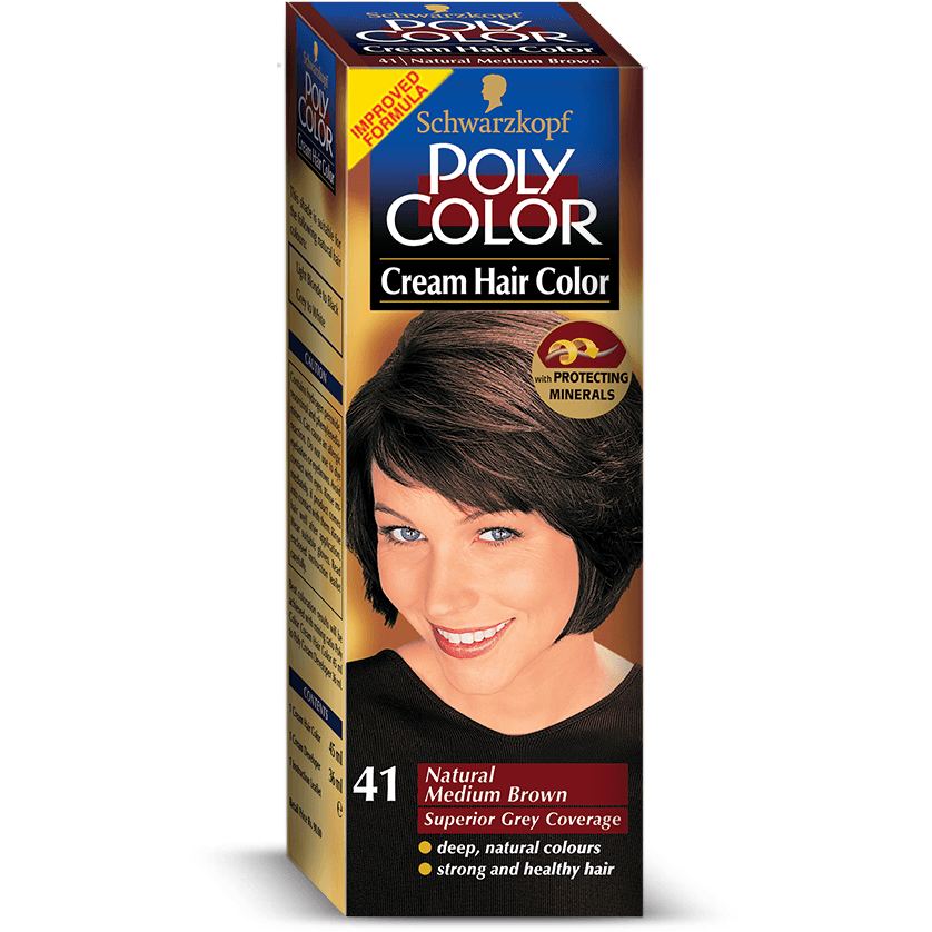 Stilllman's Poly Color Cream Hair Color with Liquid Oxidizer 41 Natural Medium Brown