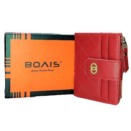 Ladies Leather Small Wallet- Red