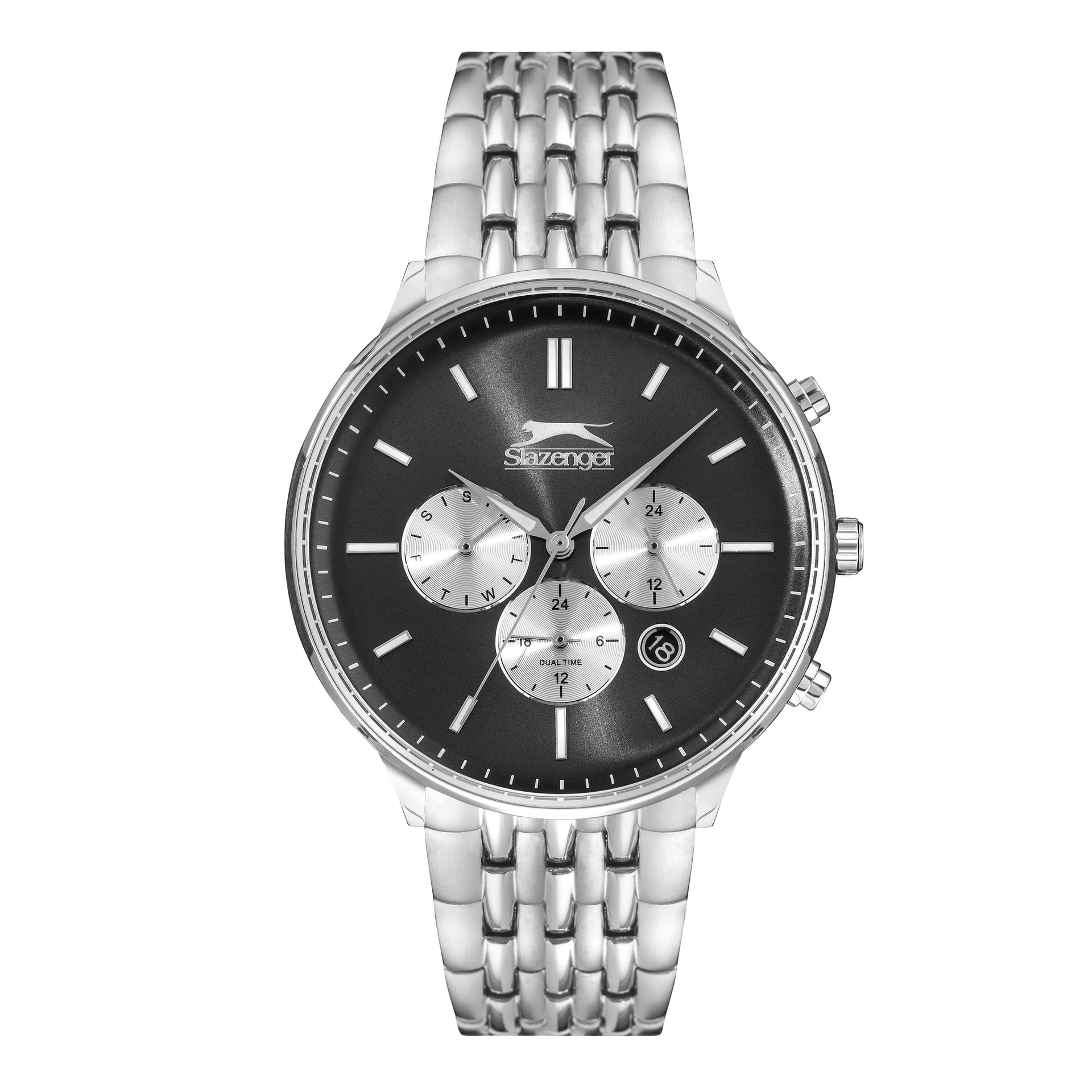 Slazenger Gents Stainless Steel Watch SL.9.6344.2.01 Black