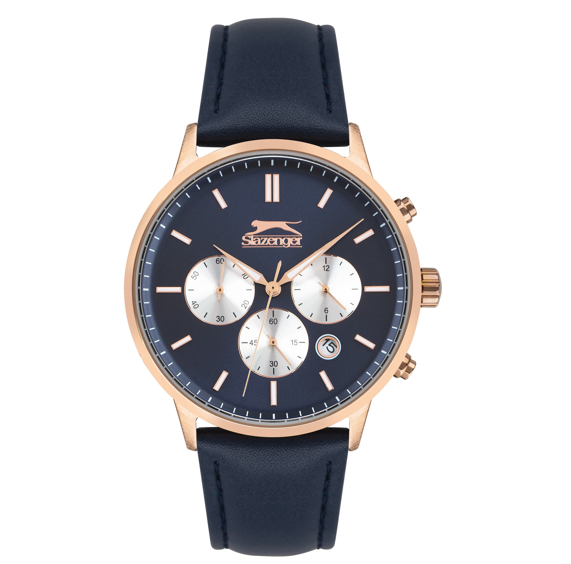Slazenger Gents Stainless Steel Watch SL.9.6346.2.02 Blue