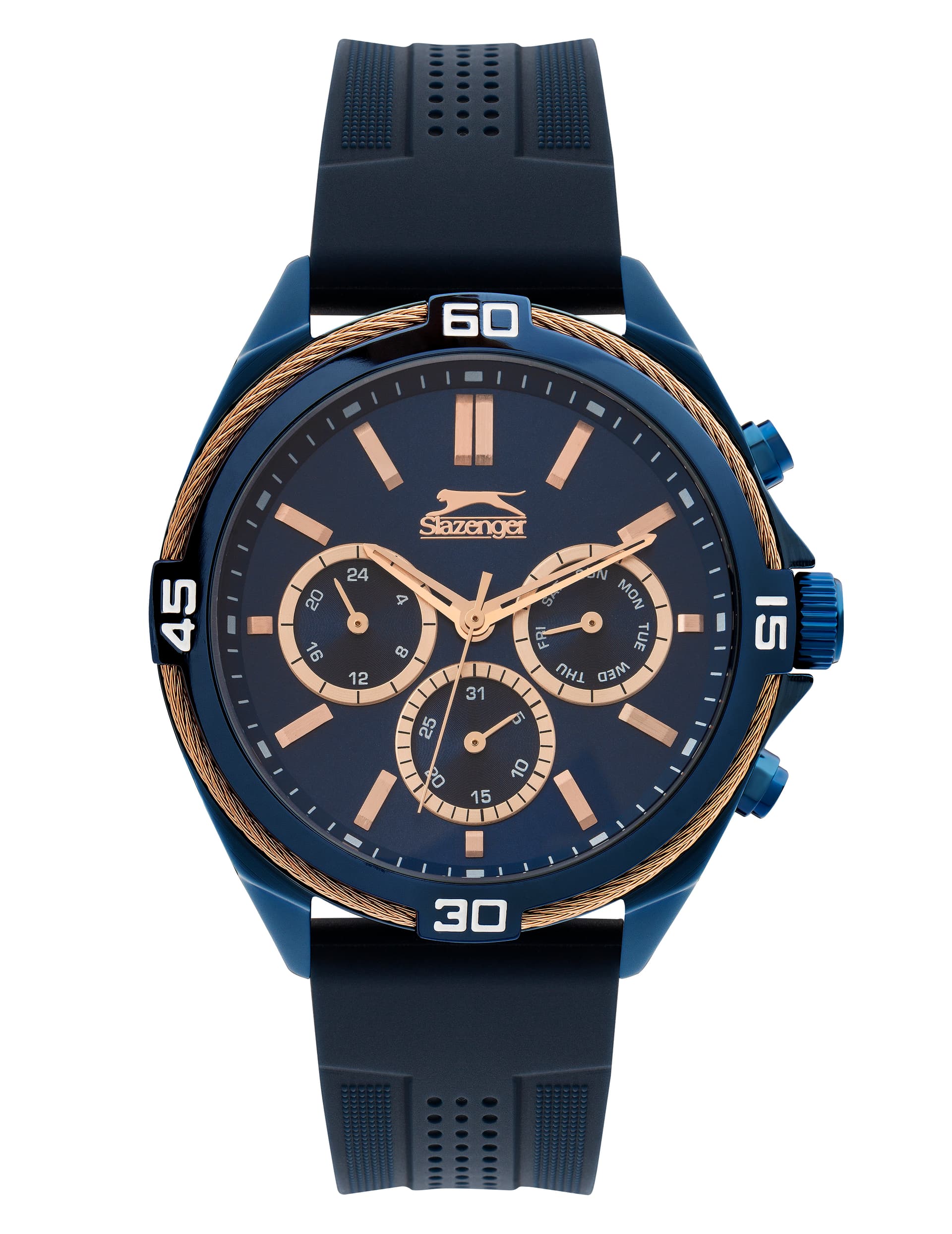 Slazenger Gents Stainless Steel Watch SL.9.6356.2.02 Blue