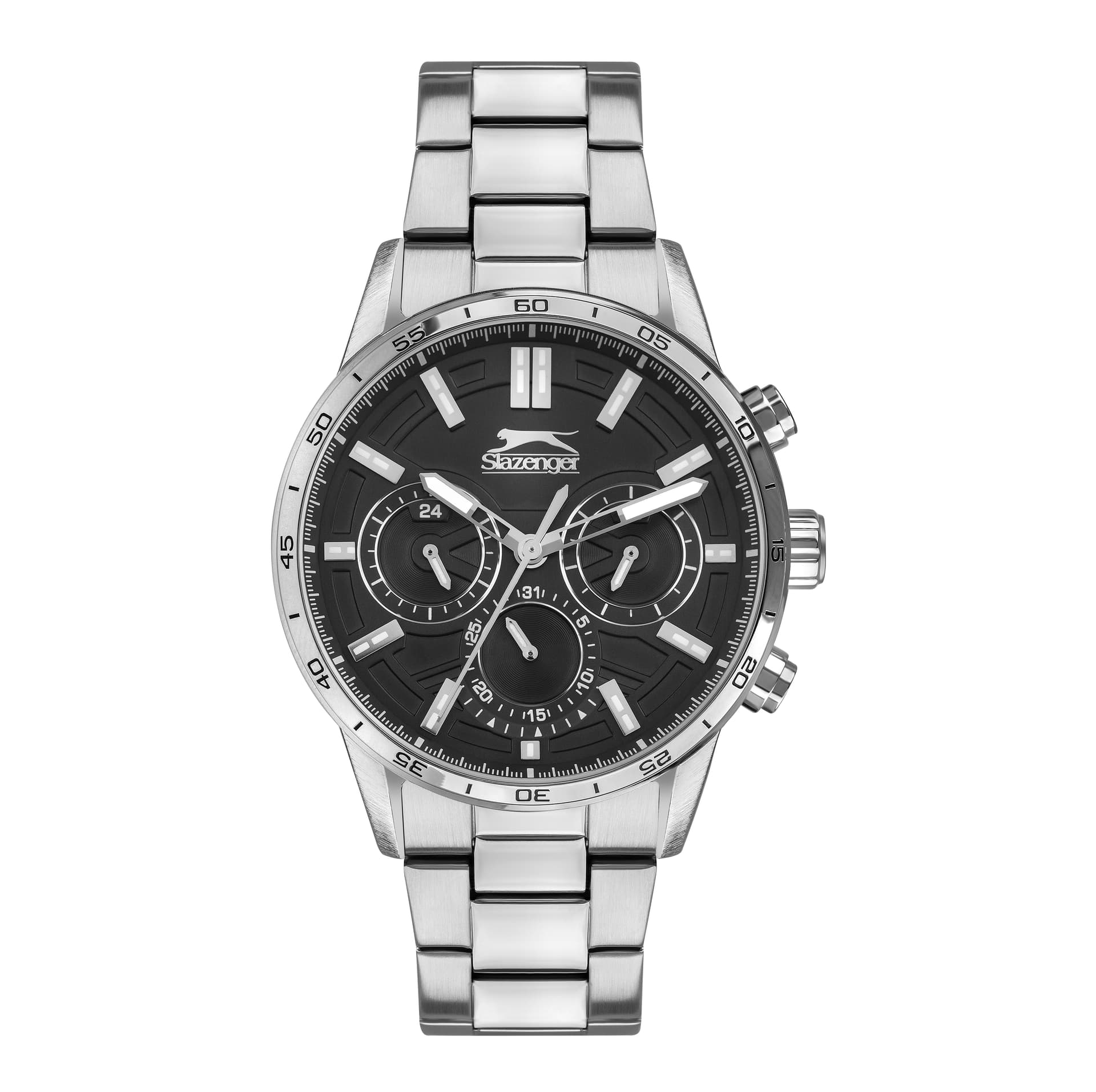 Slazenger Gents Stainless Steel Watch SL.9.6372.2.01 Black