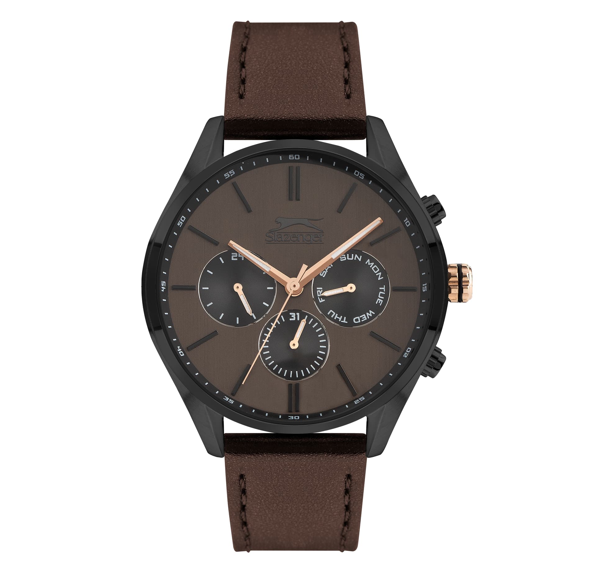 Slazenger Gents Stainless Steel Watch SL.9.6378.2.04 Brown