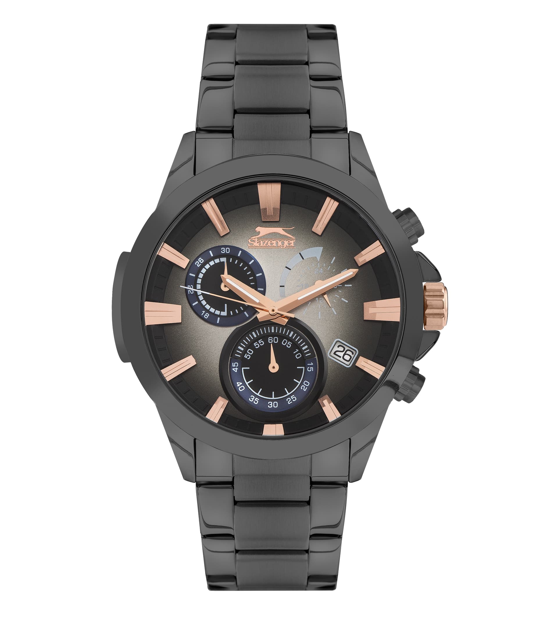 Slazenger Gents Stainless Steel Watch SL.9.6383.2.04 Black