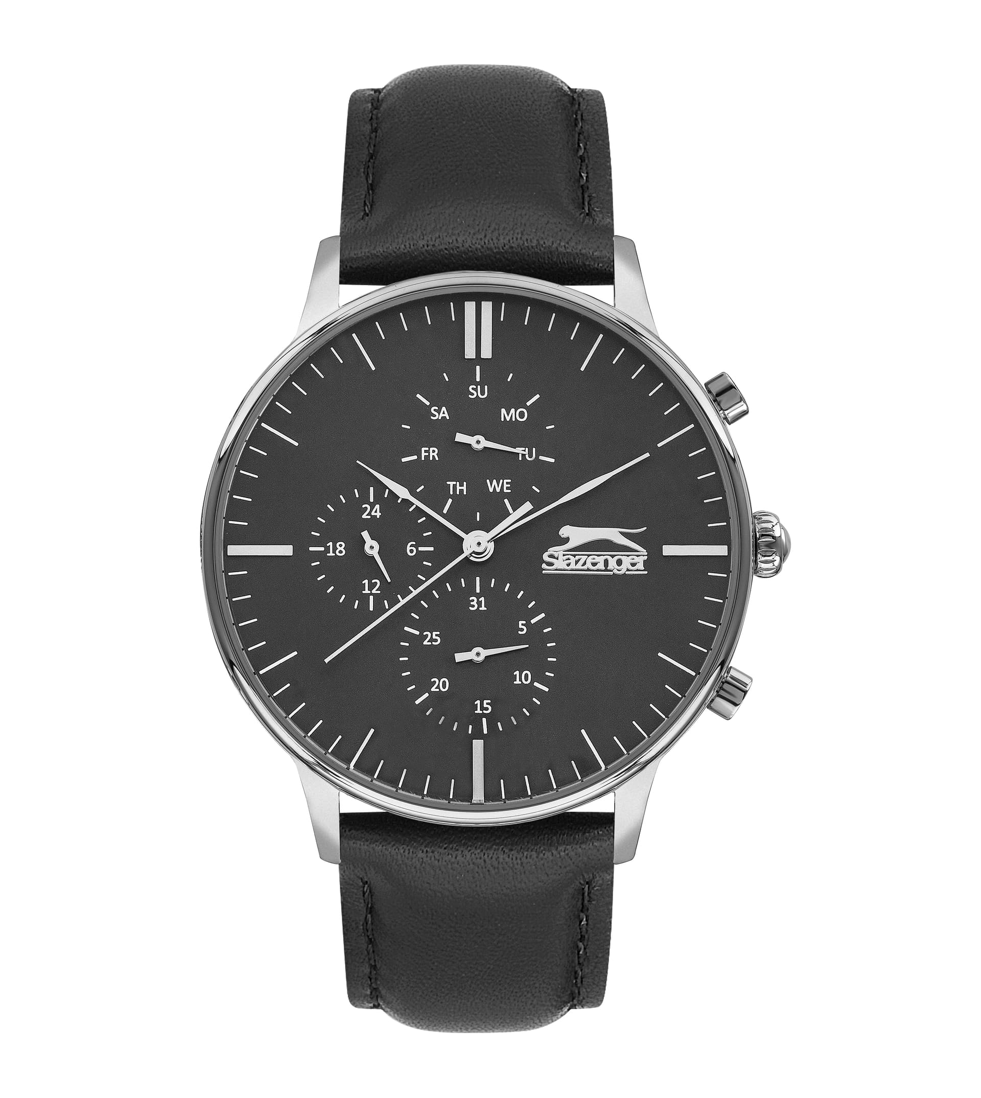 Slazenger Gents Leather Strap Watch SL.9.6392.2.01 Black