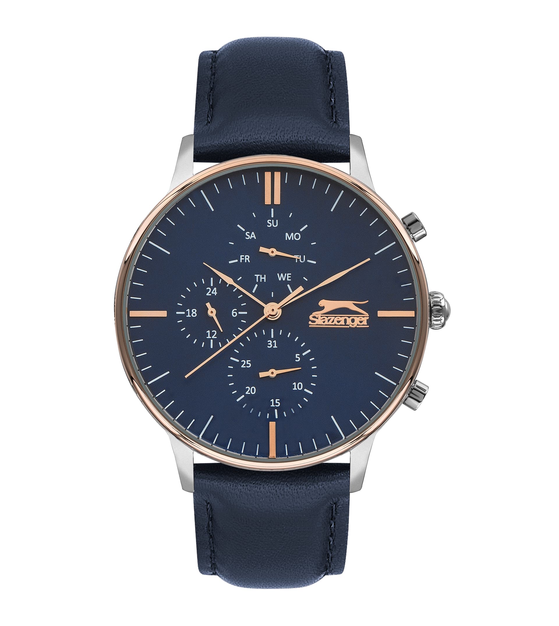 Slazenger Gents Leather Strap Watch SL.9.6392.2.02 Blue