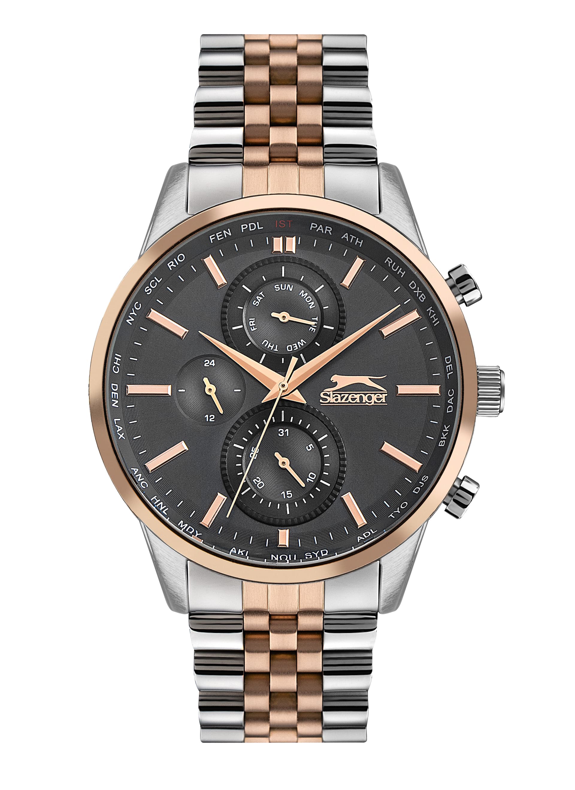 Slazenger Gents Stainless Steel Watch SL.9.6401.2.01 Black