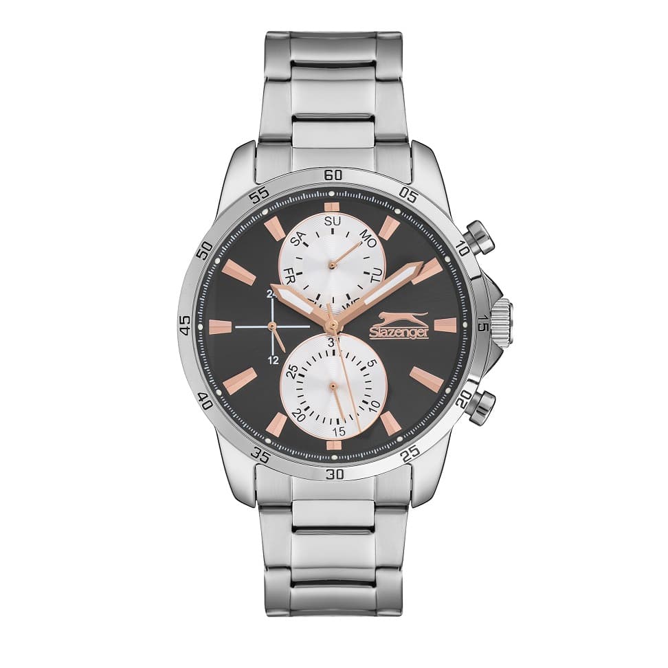 Slazenger Gents Stainless Steel Watch SL.9.6547.2.04 Black
