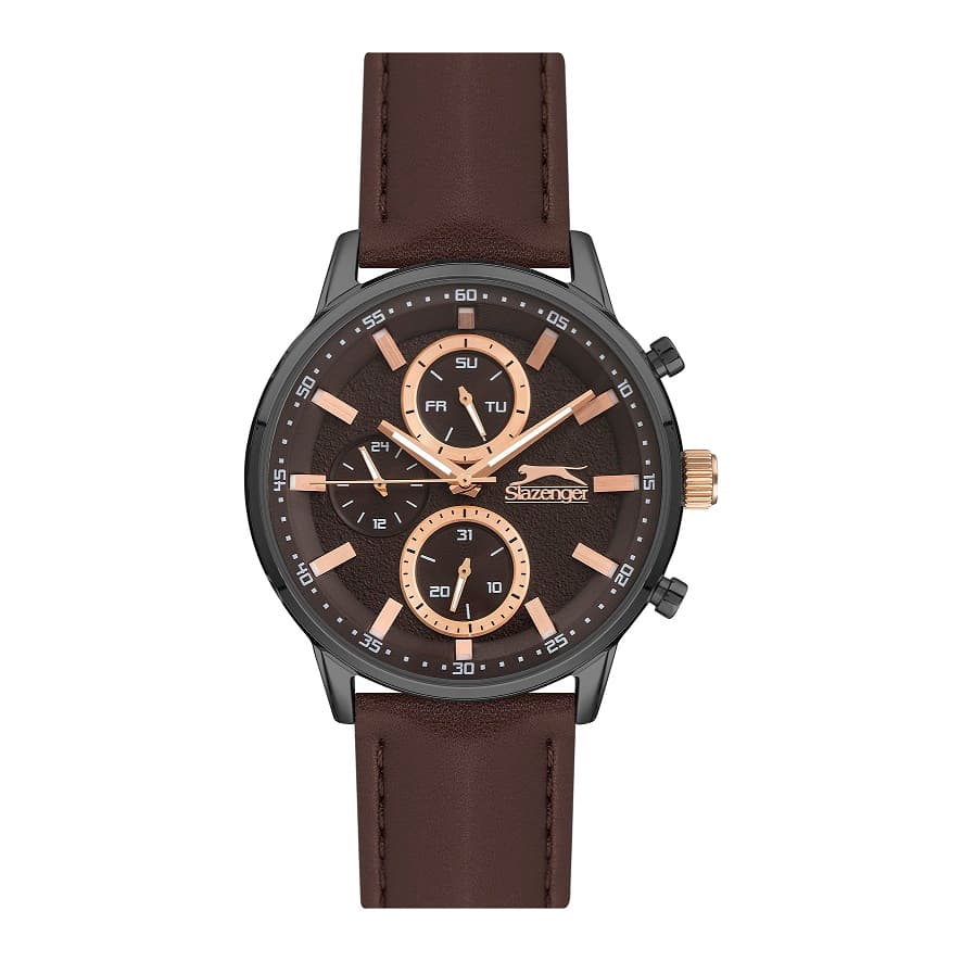 Slazenger Gents Stainless Steel Watch SL.9.6564.2.02 Brown