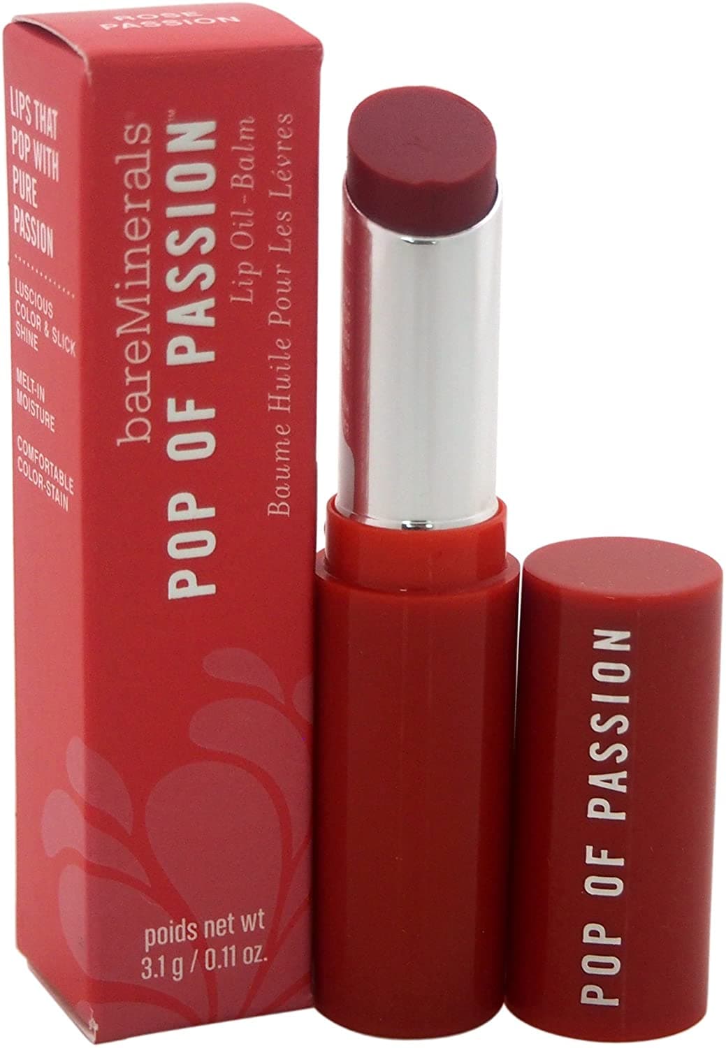 BareMinerals Pop Of Passion Lip Oil Balm Rose Passion