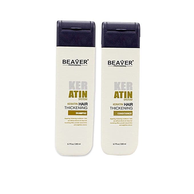 Beaver Keratin Hair Thickening Shampoo & Conditioner