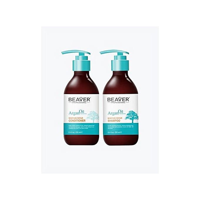Beaver Pack Of 2-Argan Oil Moisture Repair Shampoo & Conditioner-500ml
