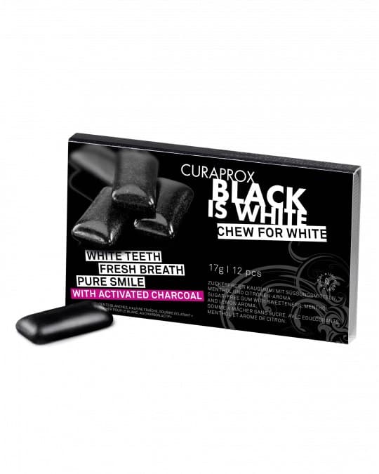 Curaprox Black is White To Go Chewing Gum Strip 17g