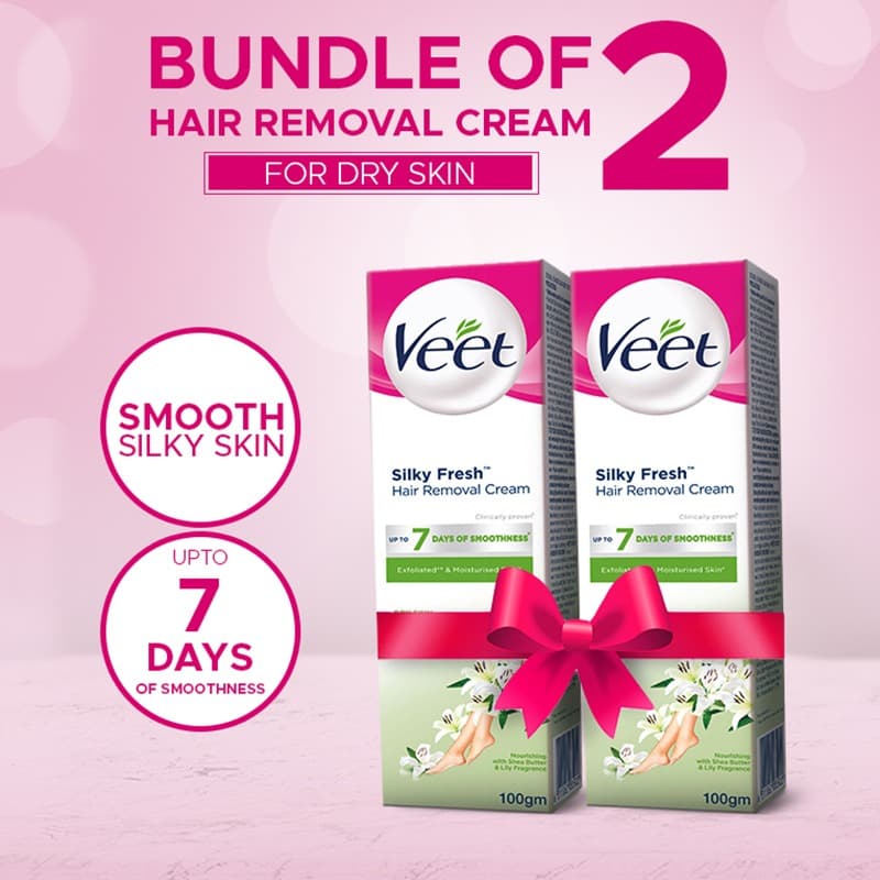 Bundle of 2 Veet Cream Silk & Fresh 100 gm Dry 15% off