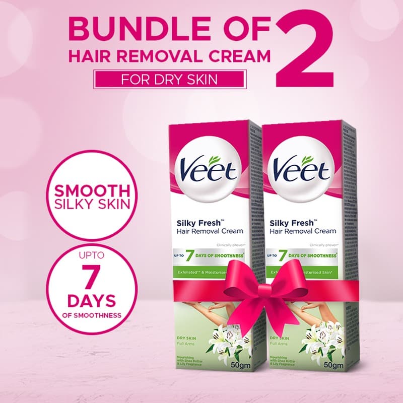 Bundle of 2 Veet Cream Silk & Fresh 50 gm Dry 10% off
