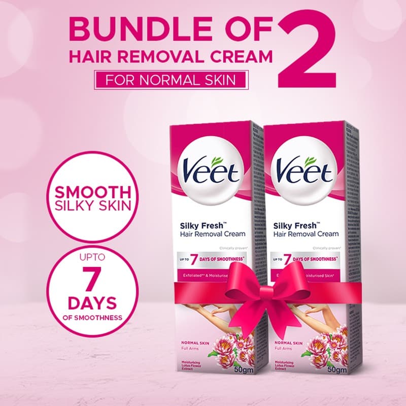 Bundle of 2 Veet Cream Silk & Fresh 50 gm Normal 10% off