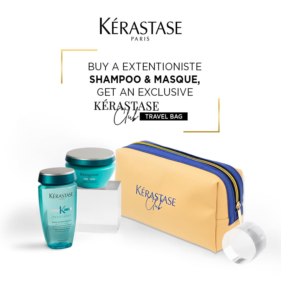 Buy Extentioniste Shampoo & Masque Get An Exclusive Kerastase Club Travel Bag