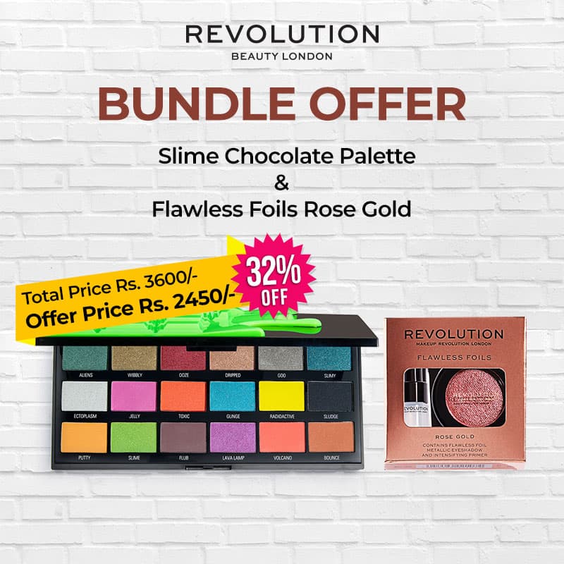 Buy I Heart Revolution Slime Chocolate Palette Get Free Makeup Revolution Flawless Foils Rose Gold