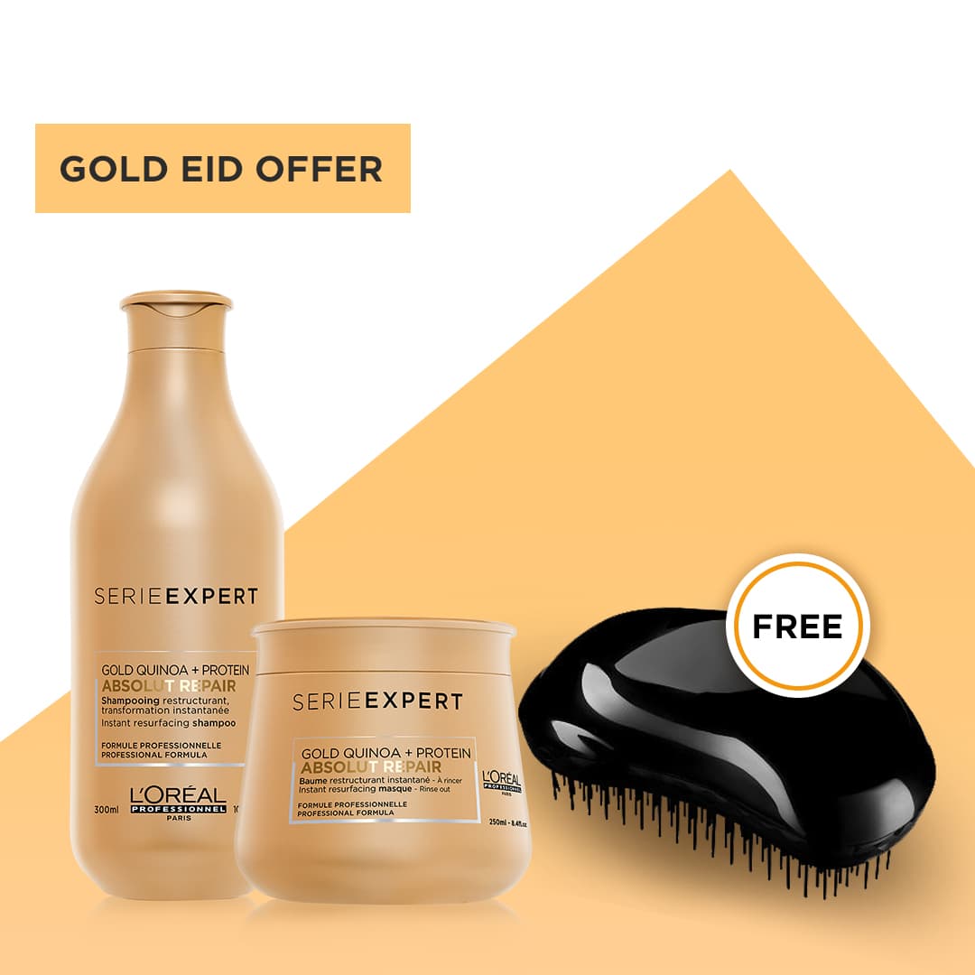 Buy Loreal Professionnel Absolut Repair Shampoo AND Masque Get Free Brush
