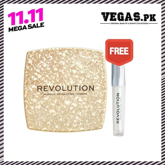 Buy Makeup Revolution Jewel Collection Jelly Highlighter Monumental and Get Revolution Precious Stone Lip Topper Iced Diamond Free
