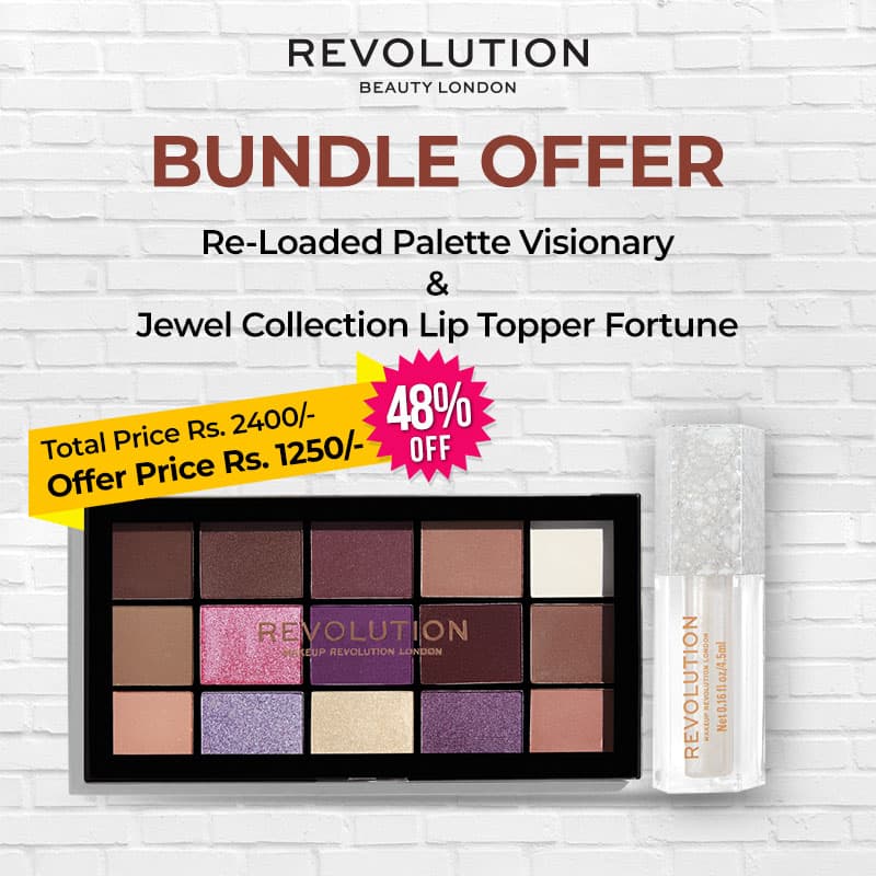 Buy Makeup Revolution Re-Loaded Palette Visionary Get Free Makeup Revolution Jewel Collection Lip Topper Fortune