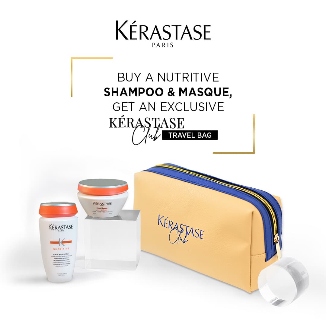 Buy Nutritive Shampoo & Masque Get An Exclusive Kerastase Club Travel Bag