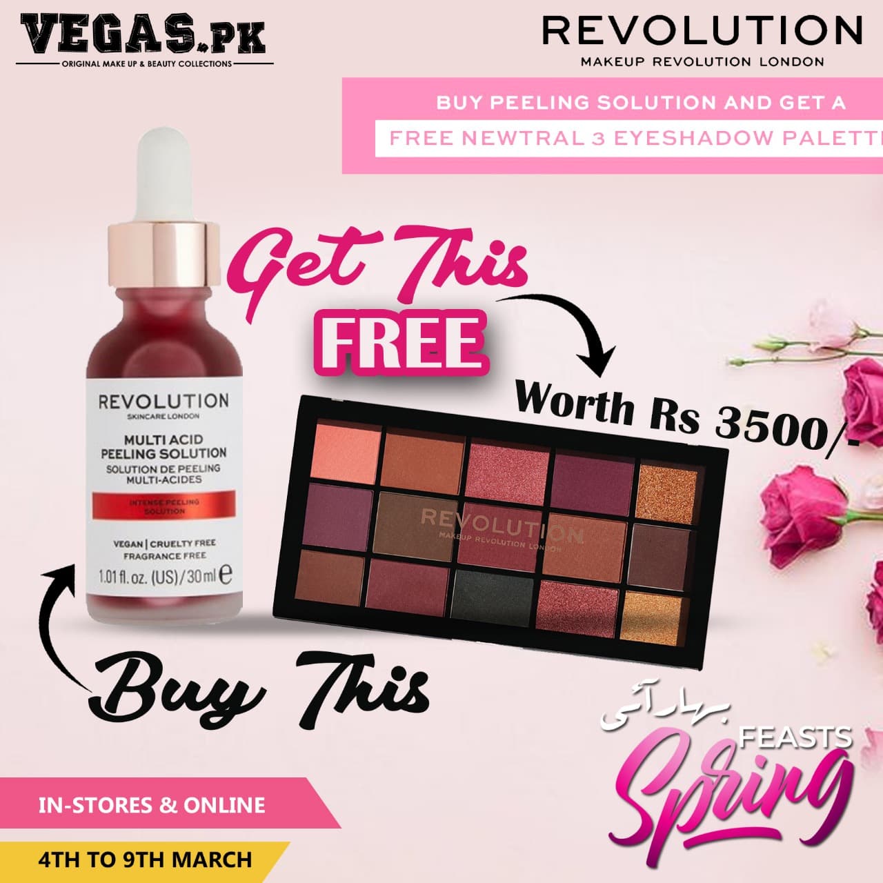 Buy Peeling Solution 30 ml and get Free Makeup Revolution Reloaded Palette - Newtrals 3