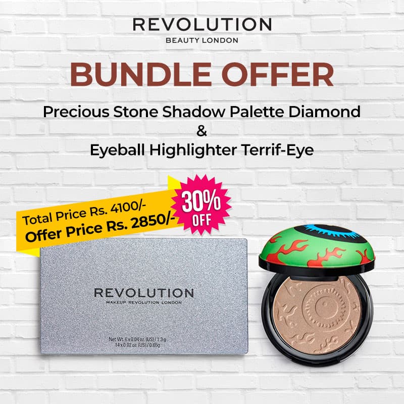 Buy Revolution Precious Stone Shadow Palette Diamond Get Free I Heart Revolution Eyeball Highlighter Terrif-Eye