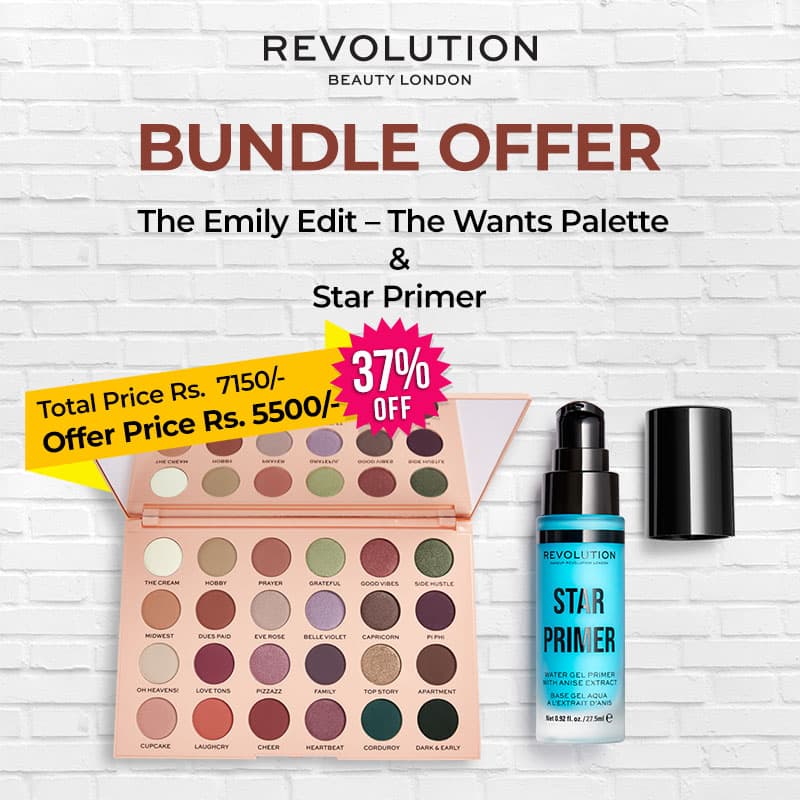 Buy Revolution x The Emily Edit – The Wants Palette Get Free Revolution Star Primer