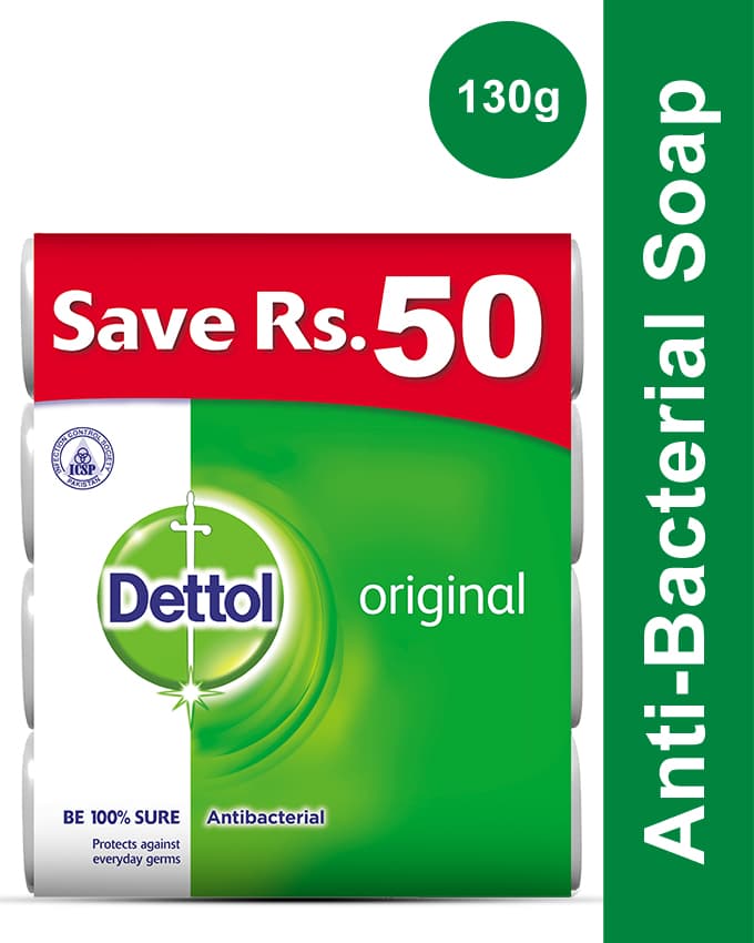 Dettol Soap 130 gm Original Buy 4 soaps save Rs 50
