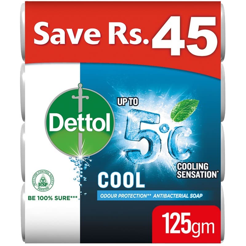 Dettol Cool 125gm Pack of 4