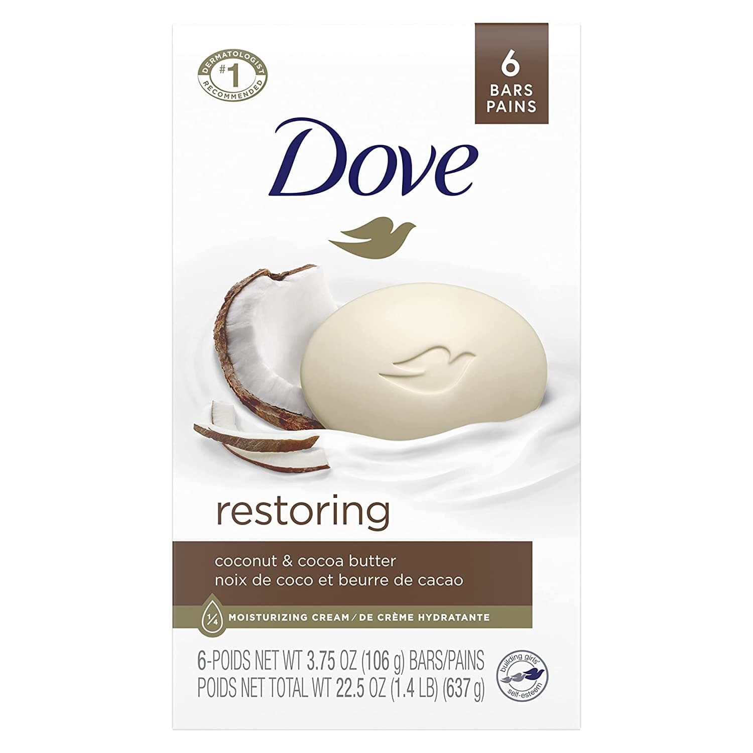 Dove Coconut Milk More Moisturizing Bar ( Pack Of 6)