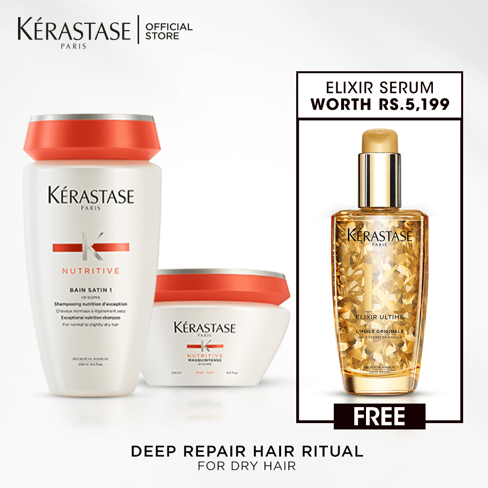 Dry Hair Nourishment - Nutritive Shampoo & Mask with Elixir Serum 100 Ml Free