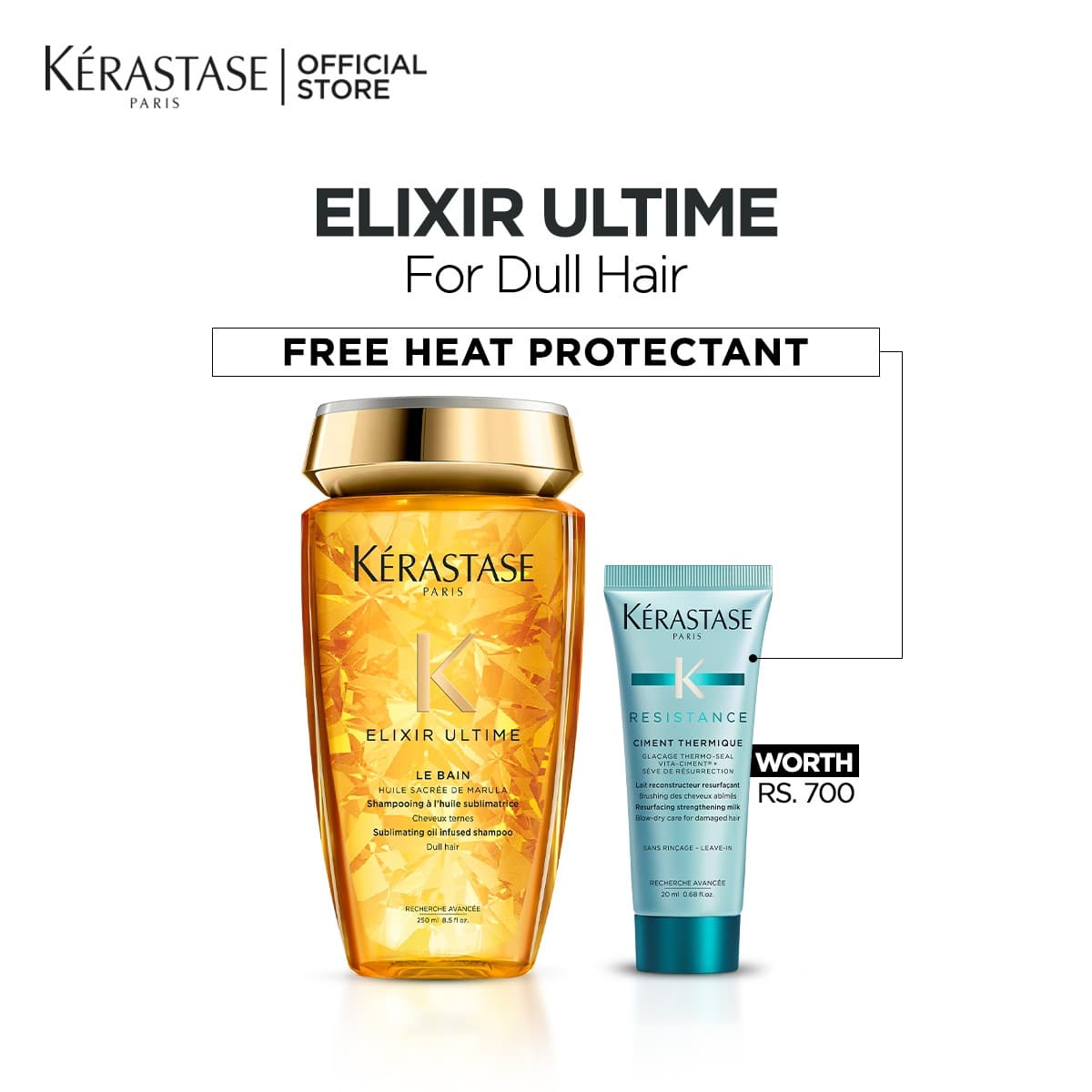Elixir for Shiny Hair - Buy a Shampoo, get Heat Protectant 20ml Free